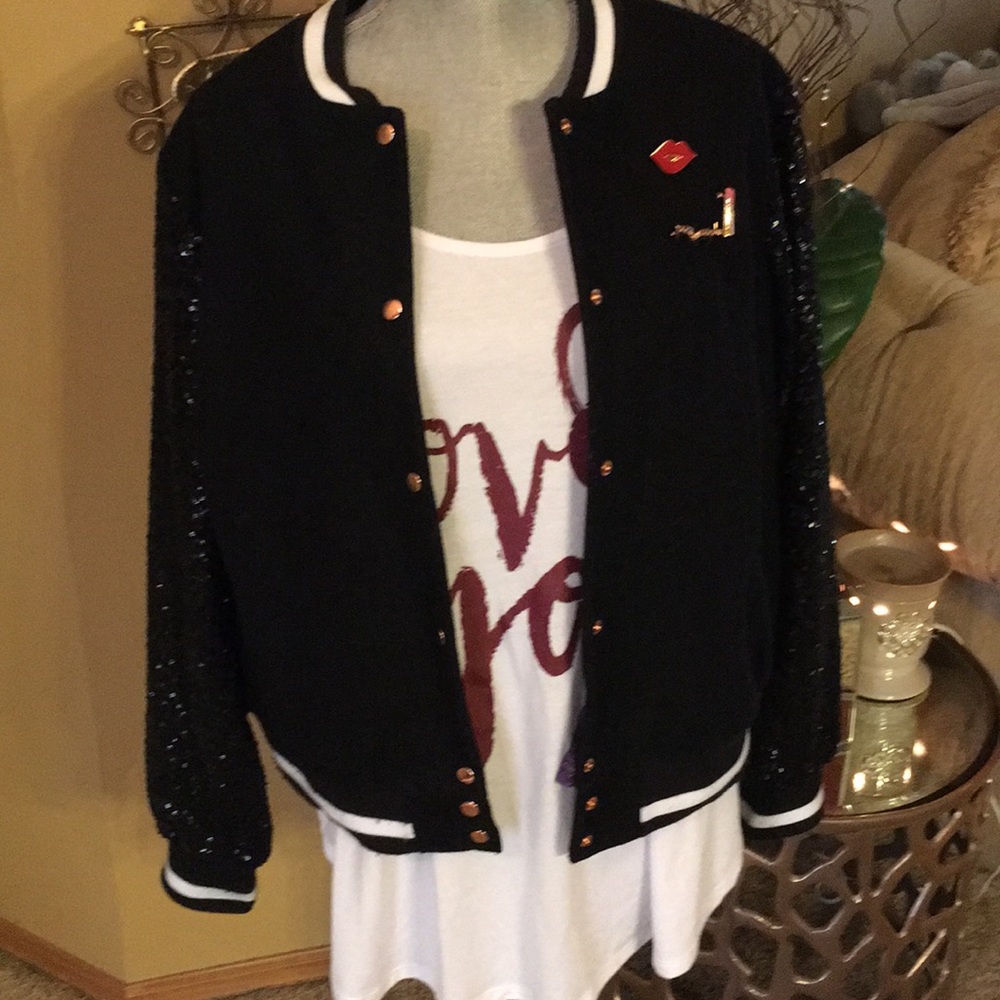 Ashley Nell Tipton for Boutique Bomber Jacket 0X